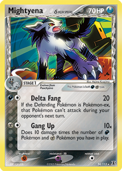 Mightyena 24/113 Pokémon card from Ex Delta Species for sale at best price