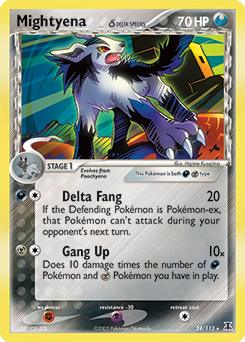 Carte Pokémon Grahyena 24/113 de la série Ex Espèces Delta en vente au meilleur prix