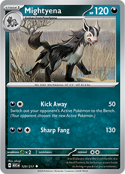 Mightyena 129/217 Pokémon card from Ascended Heroes for sale at best price