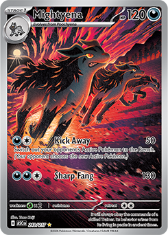 Carte Pokémon Illustration rare Grahyèna 243/217 de la série Héros Transcendants