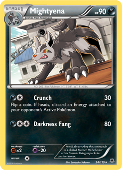 Mightyena 54/119 Pokémon card from Phantom Forces for sale at best price