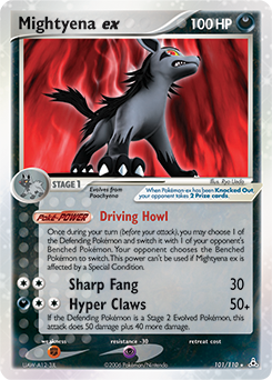Mightyena EX 101/110 Pokémon card from Ex Holon Phantoms for sale at best price