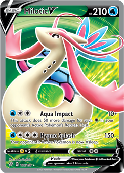 Full Art Pokémon Pokémon card Milotic V 179/192 from Rebel Clash expansion