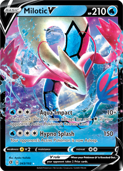 Milotic V 43/192 Pokémon card from Rebel Clash for sale at best price