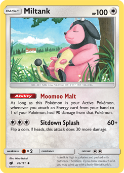 Miltank 78/111 Pokémon card from Crimson Invasion for sale at best price