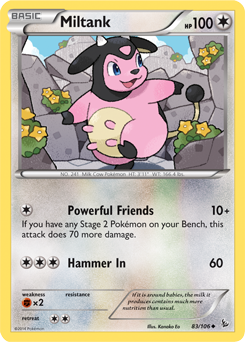 Miltank 83/106 Pokémon card from Flashfire for sale at best price