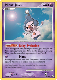 Mime Jr. 90/130 Pokémon card from Diamond & Pearl for sale at best price