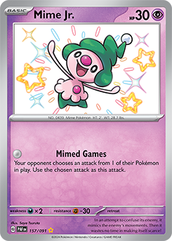 Mime Jr. 157/91 Pokémon card from Paldean fates for sale at best price