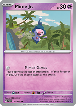 Mime Jr. 31/91 Pokémon card from Paldean fates for sale at best price