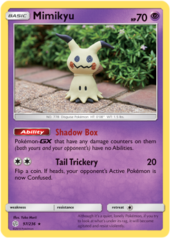 Mimikyu 97/236 Pokémon card from Cosmic Eclipse for sale at best price