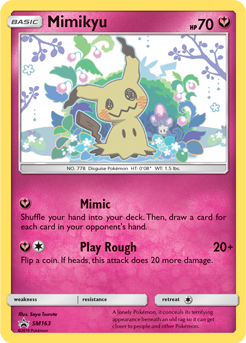 Mimikyu SM163 Pokémon card from Sun and Moon Promos for sale at best price