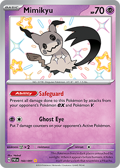 Mimikyu 160/91 Pokémon card from Paldean fates for sale at best price