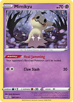Mimikyu 81/189 Pokémon card from Darkness Ablaze for sale at best price