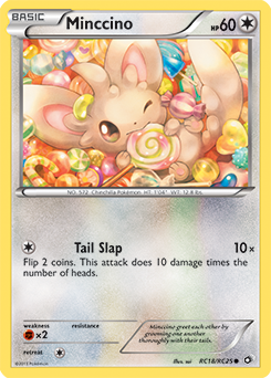 Carte Pokémon Commune Minccino RC18/RC25 de la série Legendary Treasures