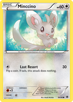 Minccino 84/98 Pokémon card from Emerging Powers for sale at best price