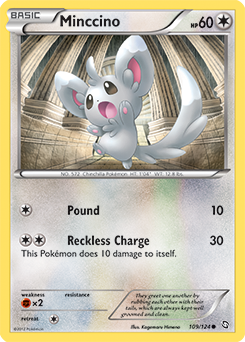 Minccino 109/124 Pokémon card from Dragons Exalted for sale at best price