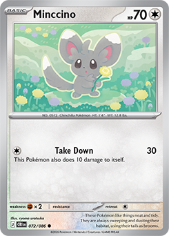 Carte Pokémon Communes Chinchidou 72/86 de la série Chaos Ascendant
