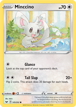 Minccino 145/202 Pokémon card from Sword & Shield for sale at best price