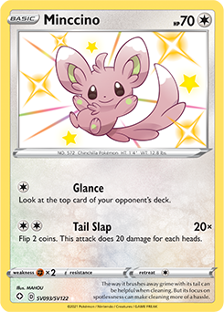 Shining Pokémon Pokémon card Minccino SV093/SV122 from Shining Fates expansion