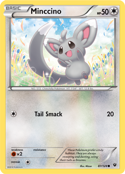 Minccino 87/124 Pokémon card from Fates Collide for sale at best price