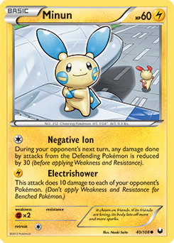 Minun 40/108 Pokémon card from Dark Explorers for sale at best price