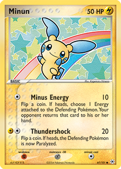 Minun 67/101 Pokémon card from Ex Hidden Legends for sale at best price