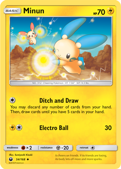 Minun 54/168 Pokémon card from Celestial Storm for sale at best price