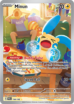 Minun 194/182 Pokémon card from Paradox Rift for sale at best price