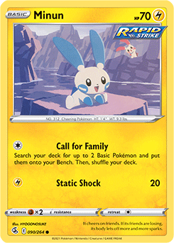 Minun 90/264 Pokémon card from Fusion Strike for sale at best price