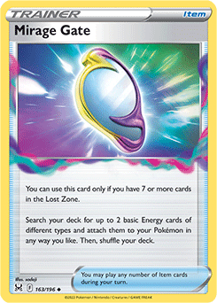 Uncommon Pokémon card Mirage Gate 163/196 from Lost Origin expansion
