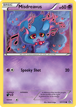 Misdreavus 57/113 Pokémon card from Legendary Treasures for sale at best price