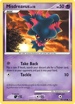 Misdreavus 83/127 Pokémon card from Platinuim for sale at best price