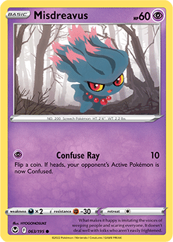 Misdreavus 063/195 Pokémon card from Silver Tempest for sale at best price