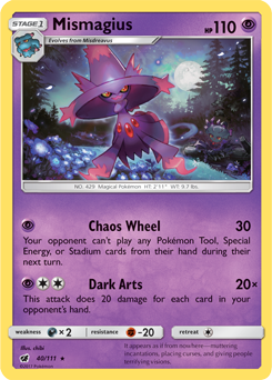 Mismagius 40/111 Pokémon card from Crimson Invasion for sale at best price