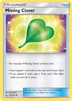 Missing Clover 129/156 Pokémon card from Untra Prism for sale at best price