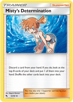 Misty's Determination 62/68 Pokémon card from Hidden Fates for sale at best price
