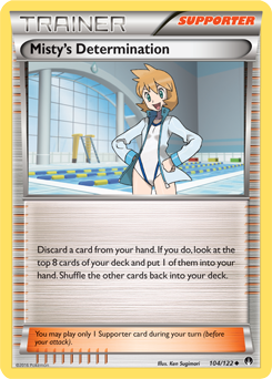 Uncommon Pokémon card Misty's Determination 104/122 from Breakpoint expansion