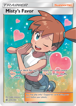 Misty's Favor 235/236 Pokémon card from Unified Minds for sale at best price