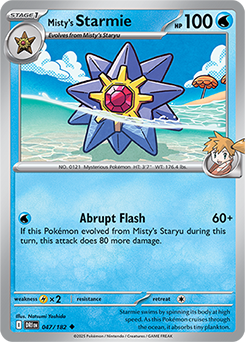 Uncommon Pokémon card Misty's Starmie 47/182 from Destined Rivals expansion