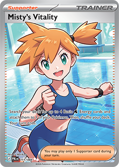 Carte Pokémon Ultra rare Vitalité d'Ondine 111/84 de la série Nuit Noire