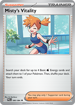 Uncommon Pokémon card Misty's Vitality 80/84 from Pitch Black expansion