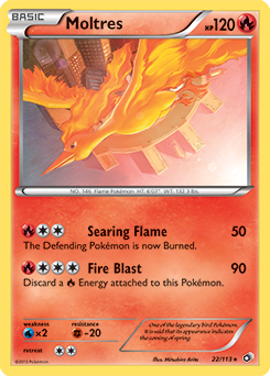 Moltres 22/113 Pokémon card from Legendary Treasures for sale at best price