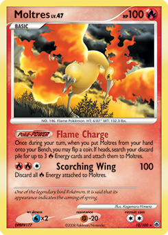 Moltres 10/100 Pokémon card from Majestic Dawn for sale at best price