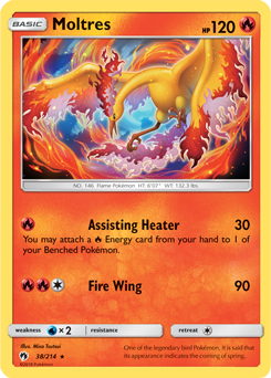 Moltres 9/124 Rare - Pokemon XY Fates Collide Card