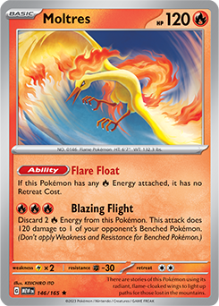 Moltres 146/165 Pokémon card from 151 for sale at best price