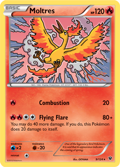 Moltres 9/124 Pokémon card from Fates Collide for sale at best price
