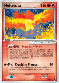Carte Pokémon Sulfura ex 115/112 de la série Ex Rouge Feu Vert Feuille en vente au meilleur prix