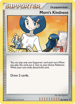 Uncommon Pokémon card Mom's Kindness 83/100 from Majestic Dawn expansion