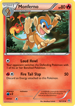 Monferno 16/135 Pokémon card from Plasma Storm for sale at best price
