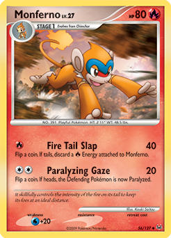 Monferno 56/127 Pokémon card from Platinuim for sale at best price